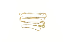 Load image into Gallery viewer, 14K 0.9mm Box Square Classic Simple Chain Necklace 15&quot; Yellow Gold