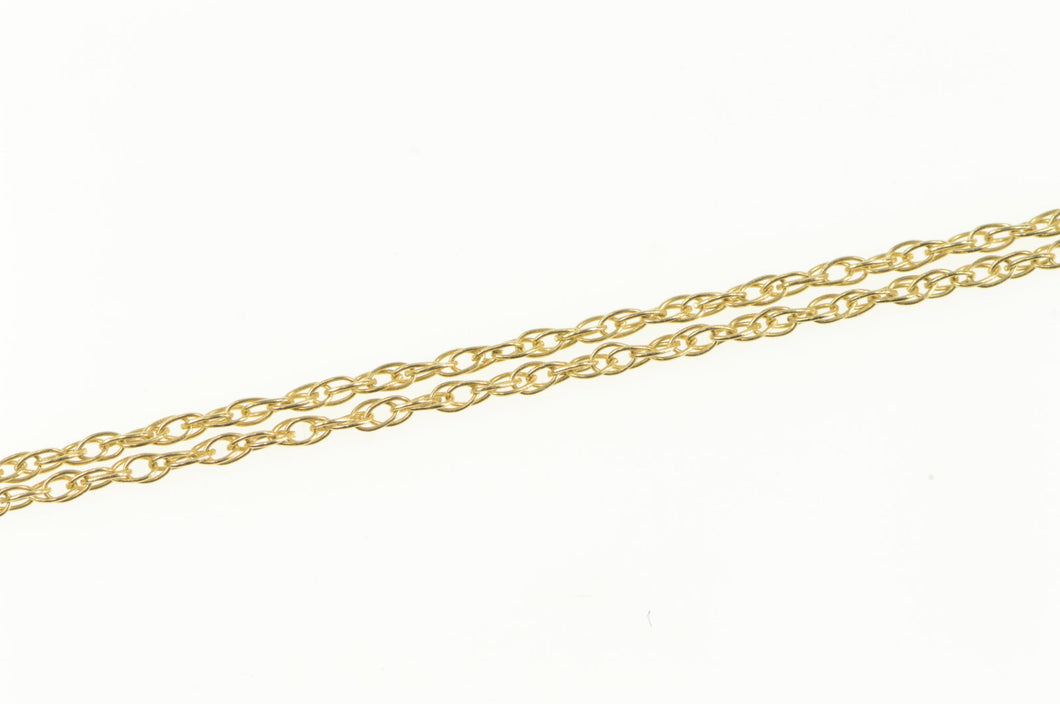 14K 0.9mm Curb Rolling Spiral Twist Link Chain Necklace 18.5
