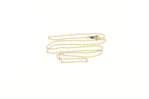 14K 0.9mm Curb Rolling Spiral Twist Link Chain Necklace 18.5" Yellow Gold