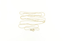 Load image into Gallery viewer, 14K 3.3mm Pearl Beaded Retro Twist Chain Opera Necklace 35.5&quot; Yellow Gold
