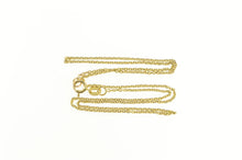 Load image into Gallery viewer, 14K 1.2mm Cable Link Square Simple Classic Chain Necklace 15&quot; Yellow Gold