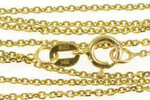 Load image into Gallery viewer, 14K 1.2mm Cable Link Square Simple Classic Chain Necklace 15&quot; Yellow Gold