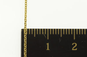14K 1.2mm Cable Link Square Simple Classic Chain Necklace 15" Yellow Gold