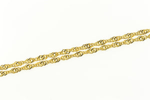 14K 1.9mm Rolling Herringbone Flat Twist Chain Necklace 19.5" Yellow Gold
