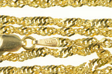 Load image into Gallery viewer, 14K 1.9mm Rolling Herringbone Flat Twist Chain Necklace 19.5&quot; Yellow Gold