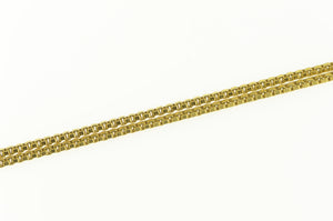 14K 1.2mm Square Link Classic Box Chain Necklace 17.75" Yellow Gold