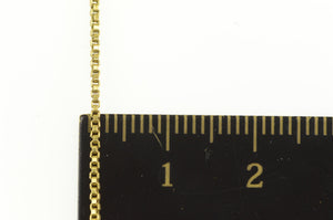 14K 1.2mm Square Link Classic Box Chain Necklace 17.75" Yellow Gold