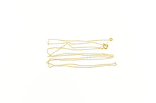 Load image into Gallery viewer, 14K 0.7mm Curb Link Classic Simple Chain Necklace 22.25&quot; Yellow Gold