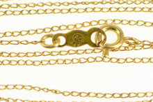 Load image into Gallery viewer, 14K 0.7mm Curb Link Classic Simple Chain Necklace 22.25&quot; Yellow Gold