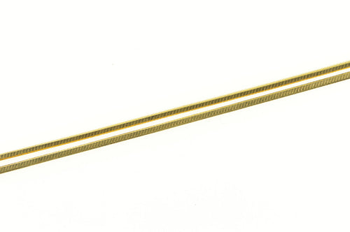 14K 0.9mm Squared Link Snake Fancy Chain Necklace 15.75