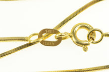Load image into Gallery viewer, 14K 0.9mm Squared Link Snake Fancy Chain Necklace 15.75&quot; Yellow Gold