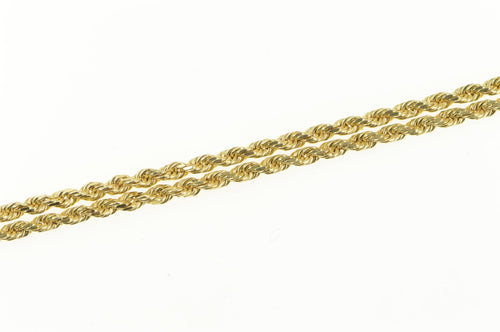 14K 1.8mm Rope Link Classic Rolling Woven Chain Necklace 20
