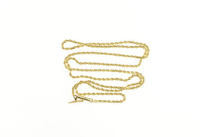14K 1.8mm Rope Link Classic Rolling Woven Chain Necklace 20" Yellow Gold