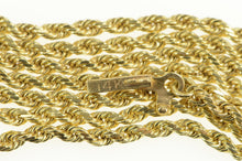 Load image into Gallery viewer, 14K 1.8mm Rope Link Classic Rolling Woven Chain Necklace 20&quot; Yellow Gold