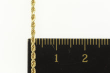 Load image into Gallery viewer, 14K 1.8mm Rope Link Classic Rolling Woven Chain Necklace 20&quot; Yellow Gold