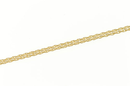 14K 1.0mm Rolling Cable Link Curb Twist Chain Necklace 16
