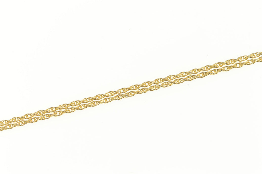 14K 1.0mm Rolling Cable Link Curb Twist Chain Necklace 16