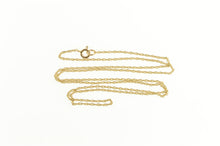 Load image into Gallery viewer, 14K 1.0mm Rolling Cable Link Curb Twist Chain Necklace 16&quot; Yellow Gold
