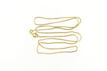 Load image into Gallery viewer, 18K 1.0mm Square Link Classic Fancy Box Chain Necklace 23.25&quot; Yellow Gold
