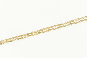 14K 1.1mm Rolling Twist Link Spiral Twist Chain Necklace 18" Yellow Gold