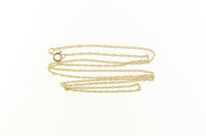 14K 1.1mm Rolling Twist Link Spiral Twist Chain Necklace 18" Yellow Gold