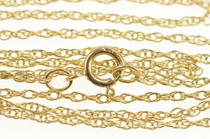 14K 1.1mm Rolling Twist Link Spiral Twist Chain Necklace 18" Yellow Gold