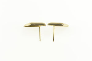 14K Squared Geometric Diamond Shape Stud Earrings Yellow Gold