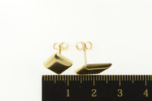 Load image into Gallery viewer, 14K Squared Geometric Diamond Shape Stud Earrings Yellow Gold