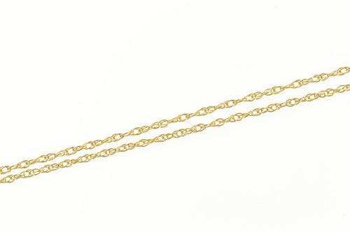 14K 1.1mm Rolling Woven Twist Cable Chain Necklace 15.75