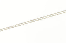 Load image into Gallery viewer, 10K 0.7mm Simple Curb Link Classic Chain Necklace 18&quot; White Gold