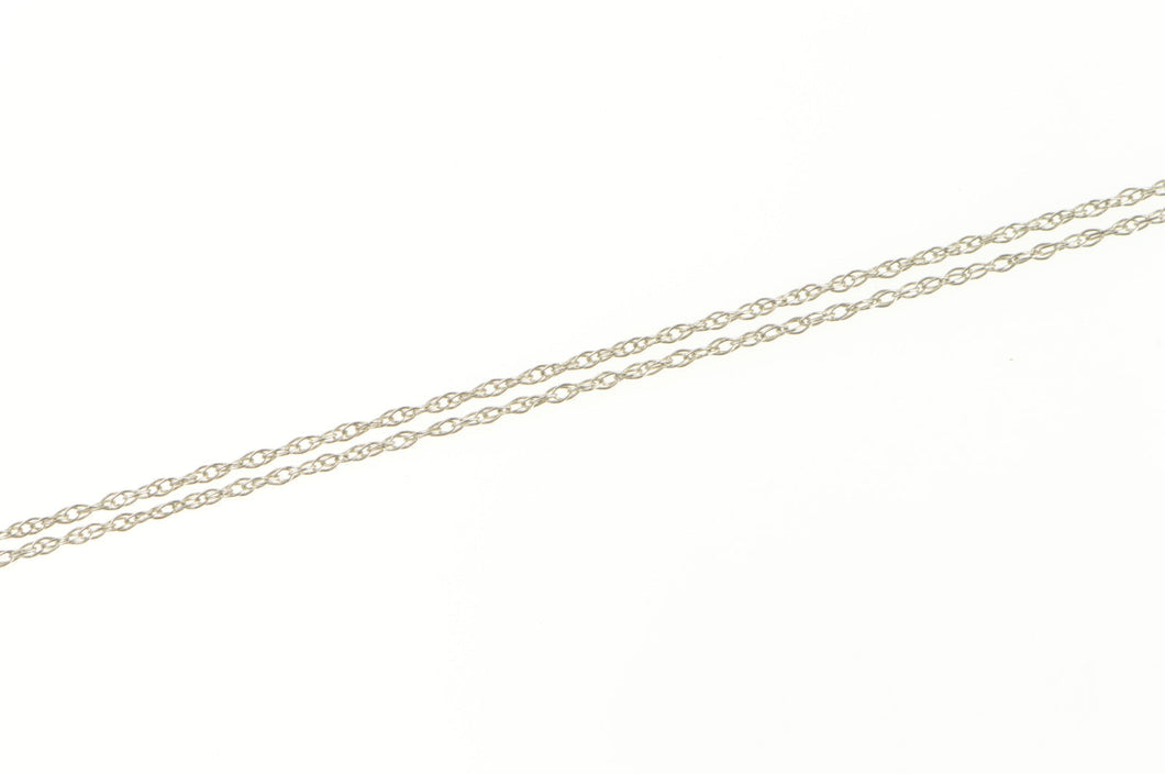 10K 0.7mm Simple Curb Link Classic Chain Necklace 18