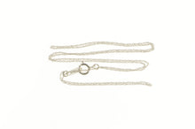Load image into Gallery viewer, 10K 0.7mm Simple Curb Link Classic Chain Necklace 18&quot; White Gold