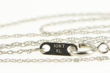 Load image into Gallery viewer, 10K 0.7mm Simple Curb Link Classic Chain Necklace 18&quot; White Gold