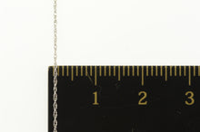 Load image into Gallery viewer, 10K 0.7mm Simple Curb Link Classic Chain Necklace 18&quot; White Gold