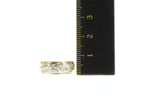 Load image into Gallery viewer, 14K Art Deco Diamond Swirl Squared Band Ring Yellow Gold