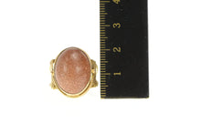 Load image into Gallery viewer, 14K Oval Goldstone Retro Cocktail Statement Ring Yellow Gold