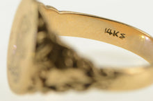 Load image into Gallery viewer, 14K Victorian Etched Monogram Initial E F J Ring Yellow Gold