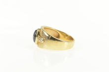 Load image into Gallery viewer, 14K Black Star Sapphire Diamond Accent Men&#39;s Ring Yellow Gold