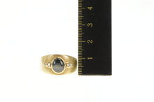 Load image into Gallery viewer, 14K Black Star Sapphire Diamond Accent Men&#39;s Ring Yellow Gold