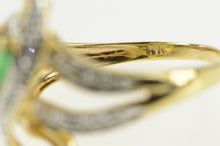 Load image into Gallery viewer, 10K Marquise Emerald Diamond Accent Freeform Ring Yellow Gold