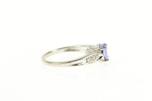 Load image into Gallery viewer, 10K Oval Tanzanite Diamond Accent Engagement Ring White Gold