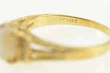 Load image into Gallery viewer, 14K Natural Opal Diamond Cluster Accent Ring Yellow Gold