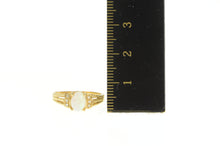 Load image into Gallery viewer, 14K Natural Opal Diamond Cluster Accent Ring Yellow Gold