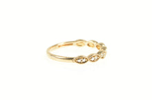 Load image into Gallery viewer, 10K Scalloped Diamond Stackable Wedding Band Ring Yellow Gold