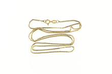 Load image into Gallery viewer, 14K 1.0mm Squared Flat Link Simple Chain Necklace 19.25&quot; Yellow Gold