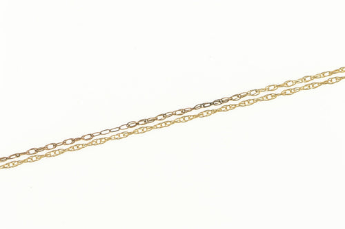 10K 0.7mm Rolling Cable Link Twist Spiral Chain Necklace 18