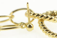 Load image into Gallery viewer, 14K Twist Tiered Chain Link Dangle Hollow Earrings Yellow Gold