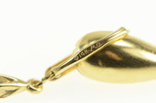 Load image into Gallery viewer, 14K 3D Puffy Tear Drop Eggplant Classic Dangle Earrings Yellow Gold