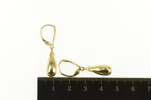 Load image into Gallery viewer, 14K 3D Puffy Tear Drop Eggplant Classic Dangle Earrings Yellow Gold