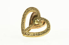 Load image into Gallery viewer, 14K Two Tone Heart Love Symbol Stud Earrings Yellow Gold